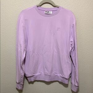 Fila Purple Crewneck Sweatshirt with Relaxed Fit